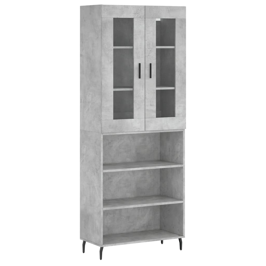 Credenza Grigio Cemento 69,5x34x180 cm in Legno Multistratocod mxl 78012