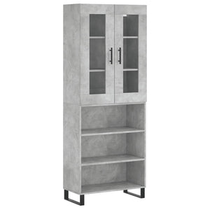 Credenza Grigio Cemento 69,5x34x180 cm in Legno Multistratocod mxl 101646