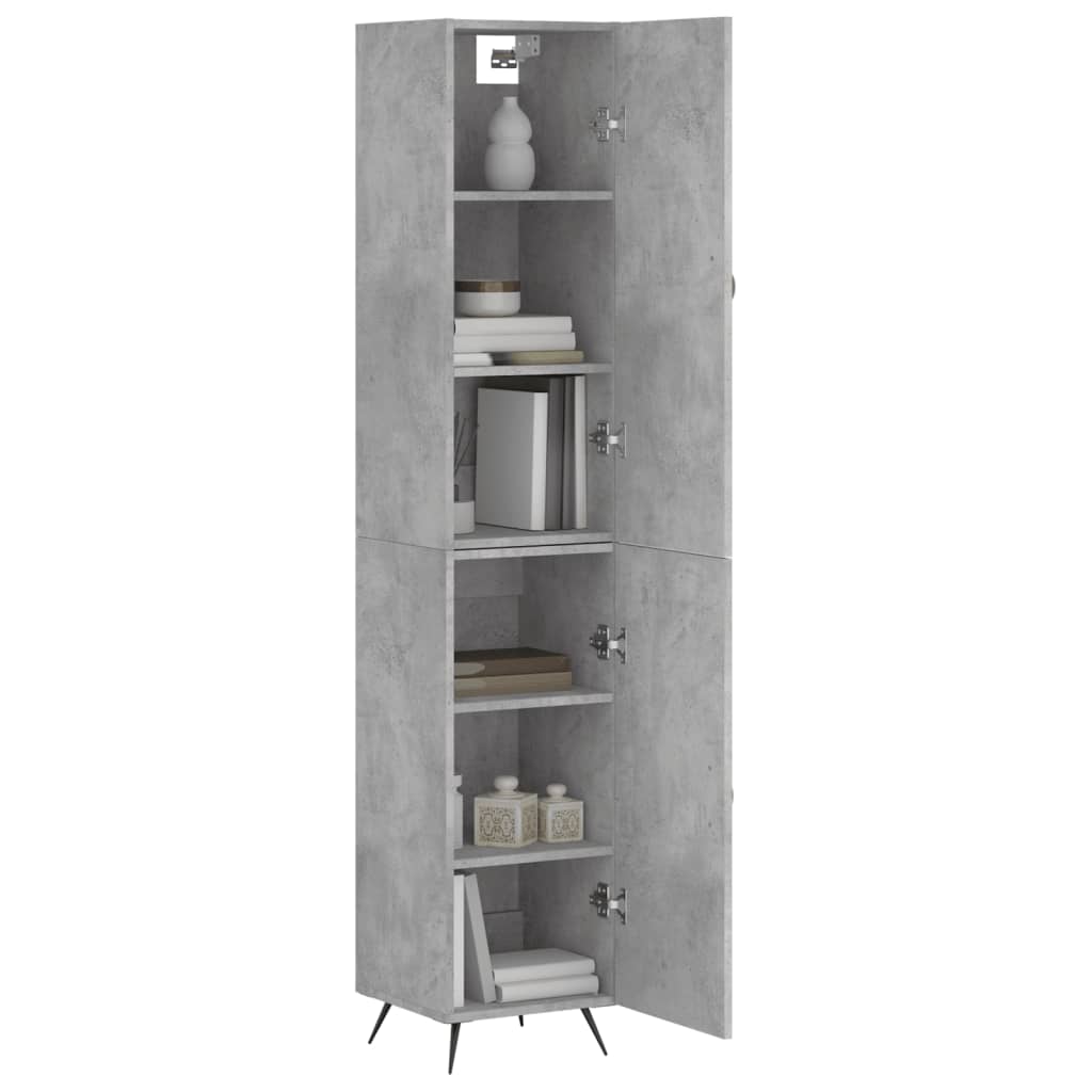 Credenza Grigio Cemento 34,5x34x180 cm in Legno Multistrato 3198765