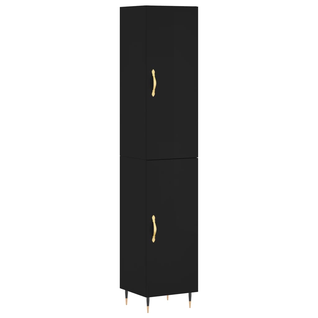 Credenza Nera 34,5x34x180 cm in Legno Multistrato 3198770