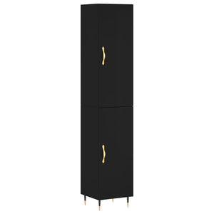 Credenza Nera 34,5x34x180 cm in Legno Multistrato 3198770