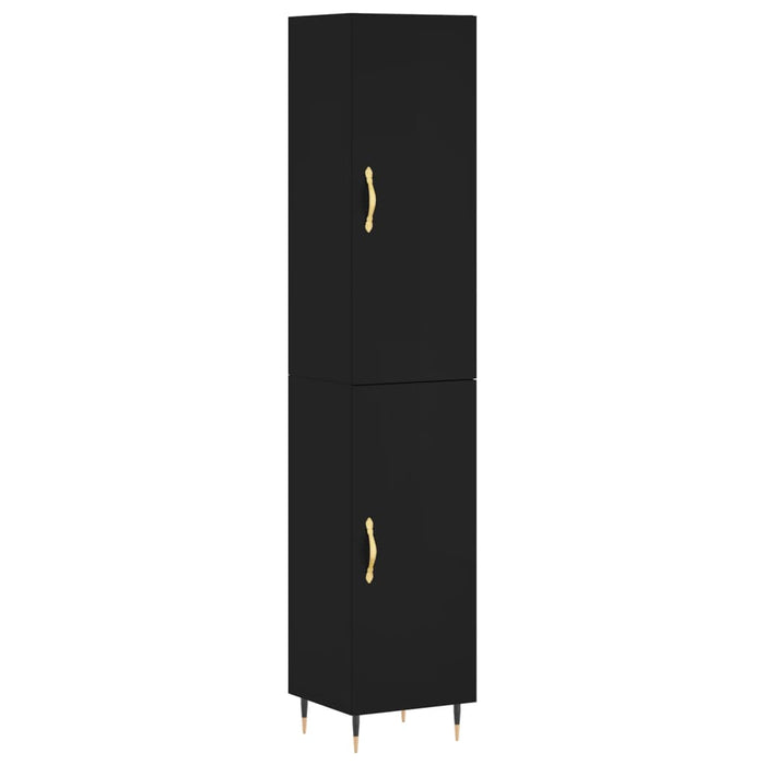 Credenza Nera 34,5x34x180 cm in Legno Multistrato 3198770