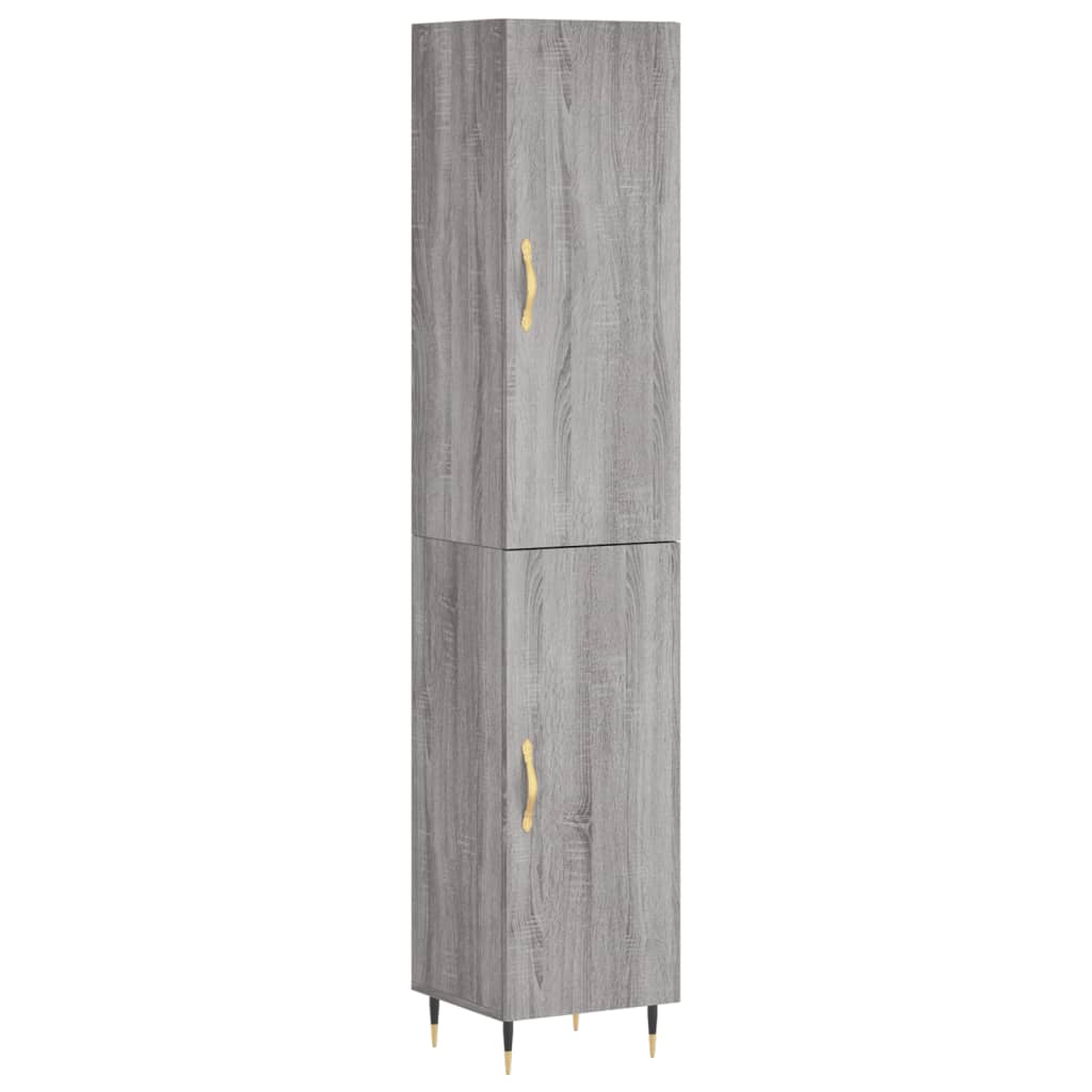 Credenza Grigio Sonoma 34,5x34x180 cm in Legno Multistrato 3198775