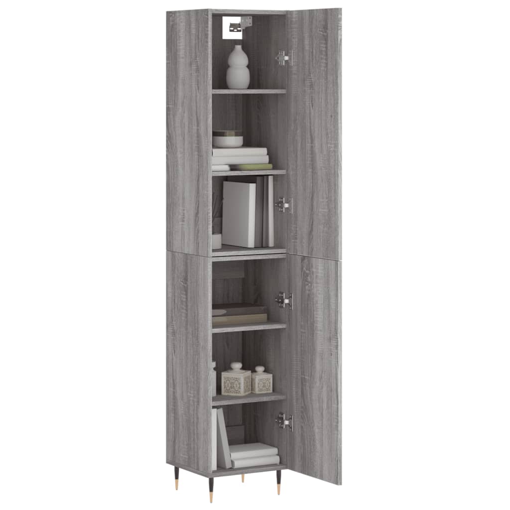 Credenza Grigio Sonoma 34,5x34x180 cm in Legno Multistrato 3198775