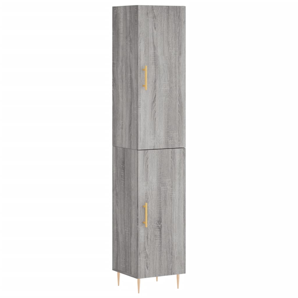 Credenza Grigio Sonoma 34,5x34x180 cm in Legno Multistratocod mxl 88580