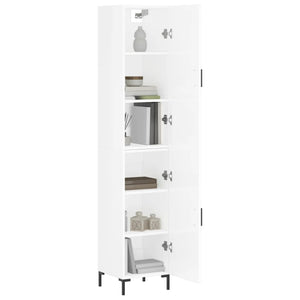 Credenza 34,5x34x180 cm in Legno Multistrato Bianco Lucido 3198787