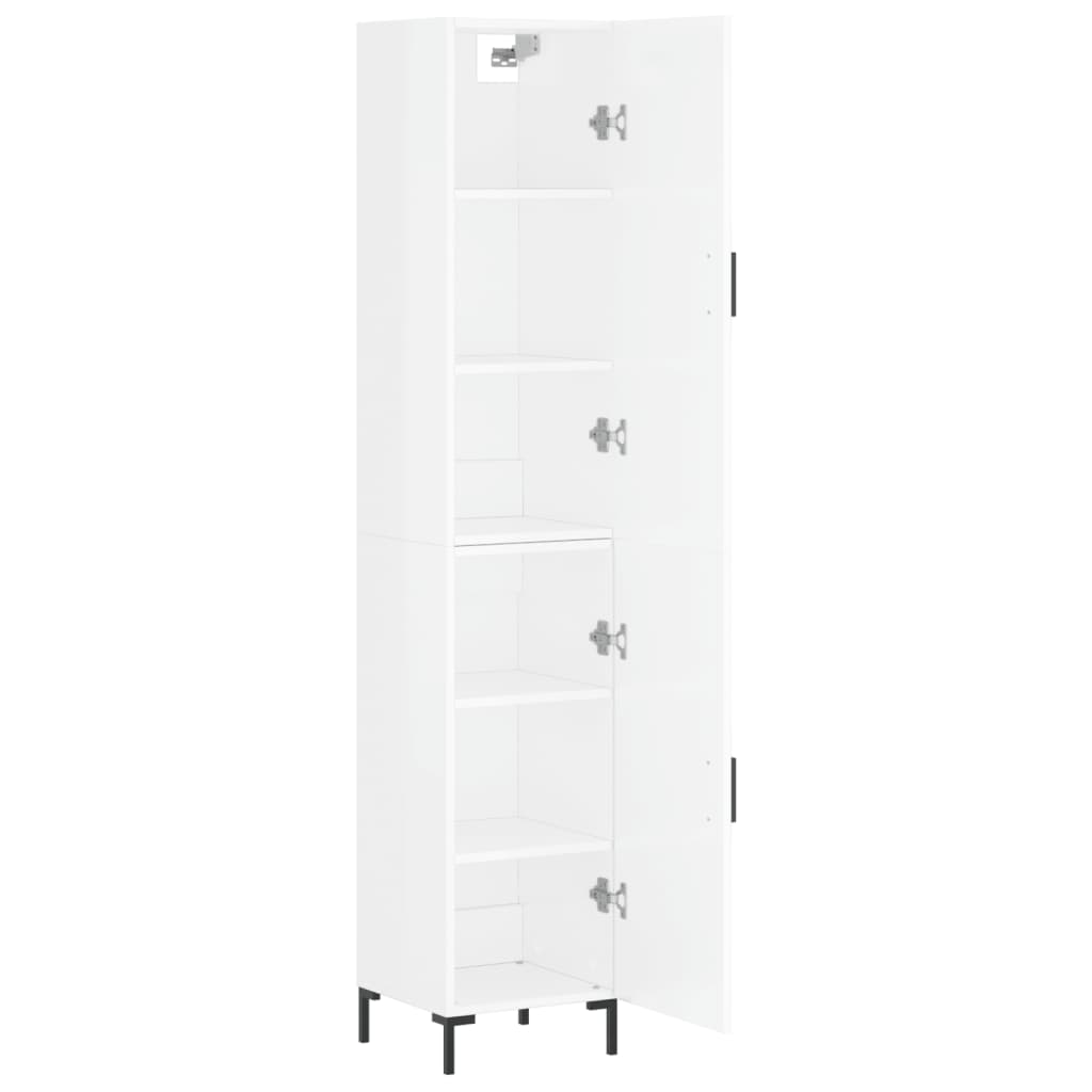 Credenza 34,5x34x180 cm in Legno Multistrato Bianco Lucido 3198787