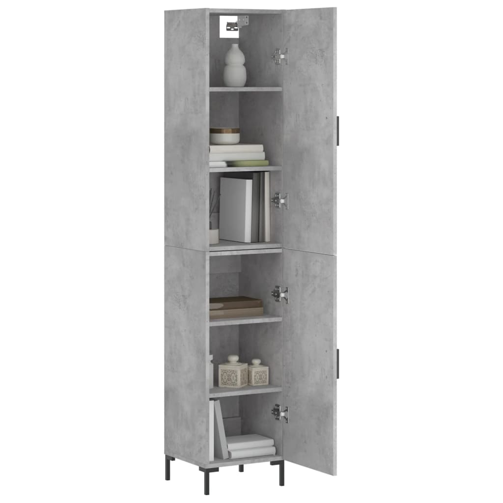 Credenza Grigio Cemento 34,5x34x180 cm in Legno Multistrato 3198789