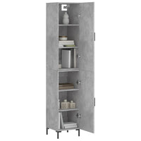 Credenza Grigio Cemento 34,5x34x180 cm in Legno Multistrato 3198789