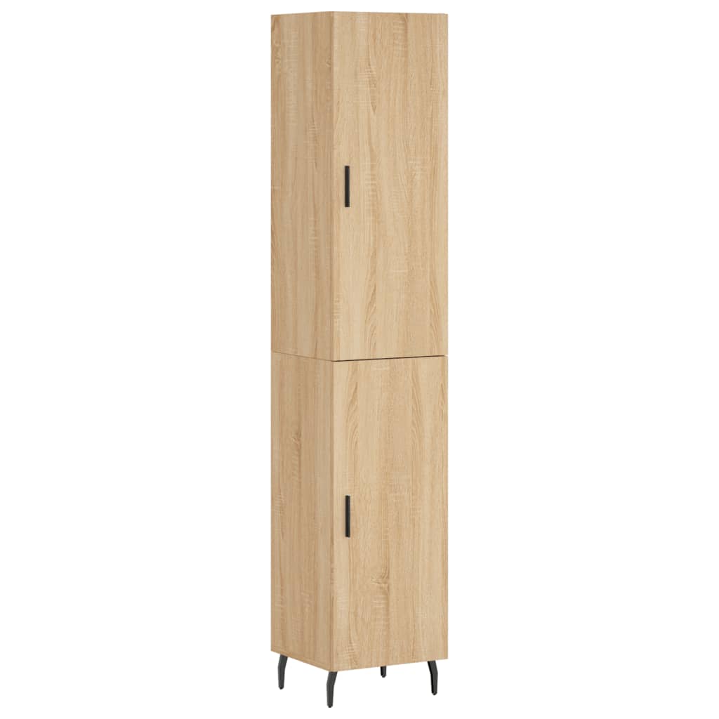 Credenza Rovere Sonoma 34,5x34x180 cm in Legno Multistratocod mxl 101702