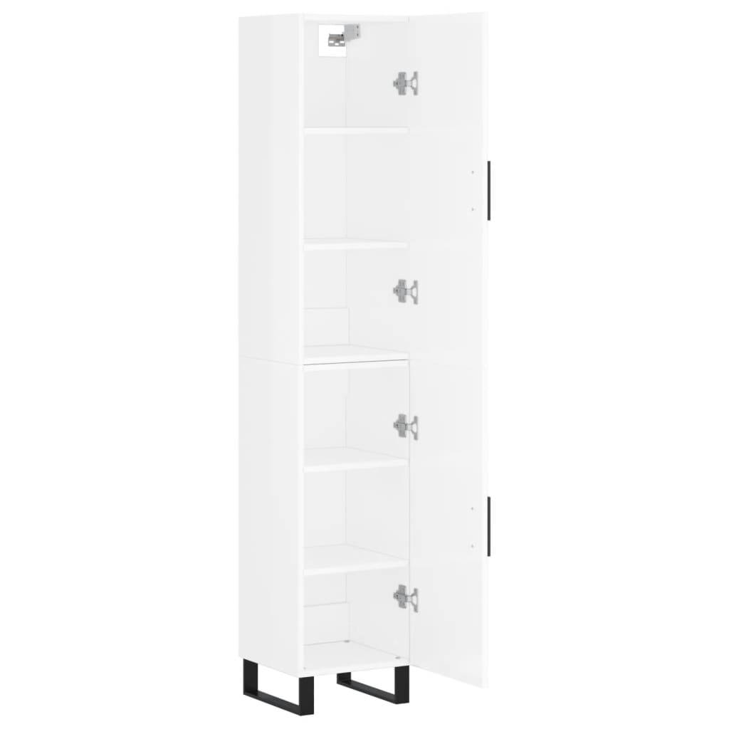 Credenza 34,5x34x180 cm in Legno Multistrato Bianco Lucido 3198811