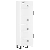 Credenza 34,5x34x180 cm in Legno Multistrato Bianco Lucido 3198811