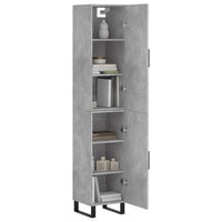 Credenza Grigio Cemento 34,5x34x180 cm in Legno Multistratocod mxl 77756