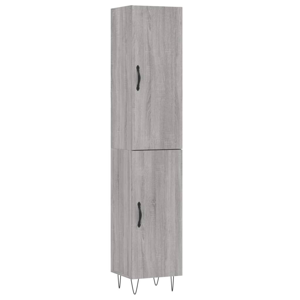 Credenza Grigio Sonoma 34,5x34x180 cm in Legno Multistrato 3198823