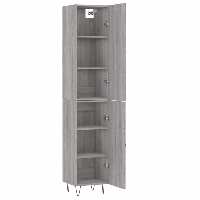 Credenza Grigio Sonoma 34,5x34x180 cm in Legno Multistrato 3198823