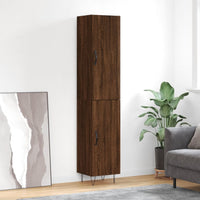 Credenza Rovere Marrone 34,5x34x180 cm in Legno Multistrato 3198824