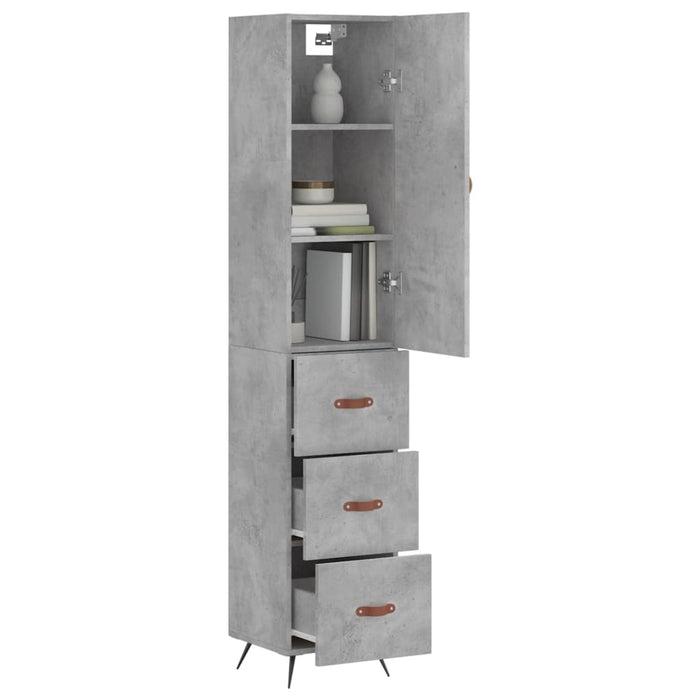 Credenza Grigio Cemento 34,5x34x180 cm in Legno Multistrato 3198829