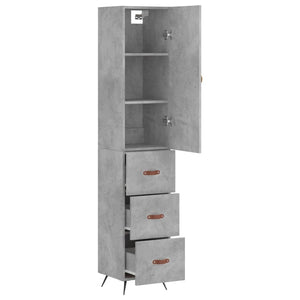 Credenza Grigio Cemento 34,5x34x180 cm in Legno Multistrato 3198829