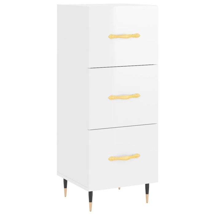 Credenza 34,5x34x180 cm in Legno Multistrato Bianco Lucido 3198835