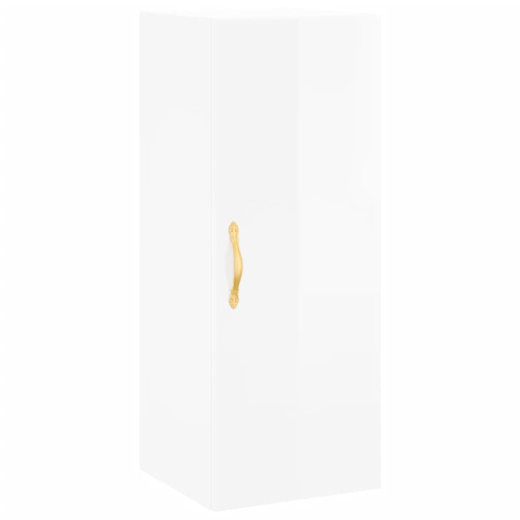 Credenza 34,5x34x180 cm in Legno Multistrato Bianco Lucido 3198835