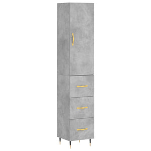 Credenza Grigio Cemento 34,5x34x180 cm in Legno Multistrato 3198837