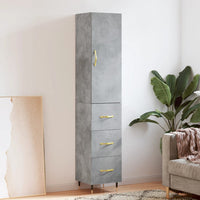 Credenza Grigio Cemento 34,5x34x180 cm in Legno Multistrato 3198837