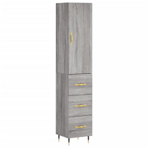 Credenza Grigio Sonoma 34,5x34x180 cm in Legno Multistrato 3198839