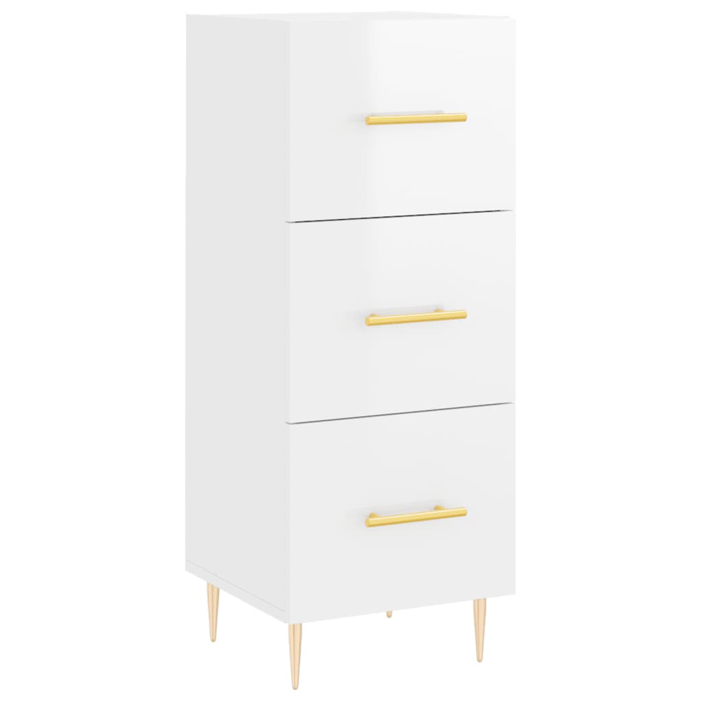 Credenza 34,5x34x180 cm in Legno Multistrato Bianco Lucido 3198843