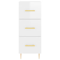 Credenza 34,5x34x180 cm in Legno Multistrato Bianco Lucido 3198843