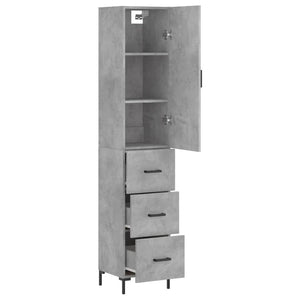 Credenza Grigio Cemento 34,5x34x180 cm in Legno Multistrato 3198853