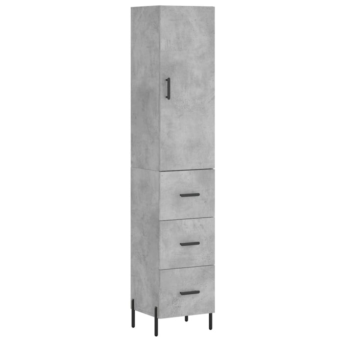 Credenza Grigio Cemento 34,5x34x180 cm in Legno Multistrato 3198861