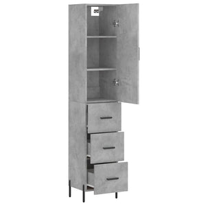 Credenza Grigio Cemento 34,5x34x180 cm in Legno Multistrato 3198861