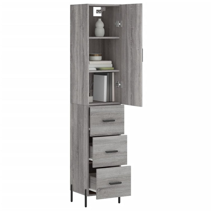 Credenza Grigio Sonoma 34,5x34x180 cm in Legno Multistrato 3198863