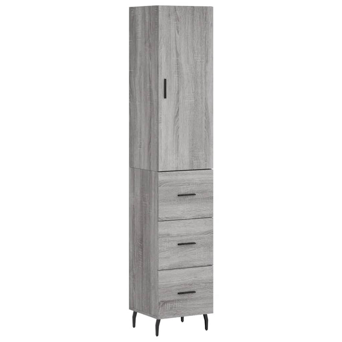 Credenza Grigio Sonoma 34,5x34x180 cm in Legno Multistratocod mxl 102074