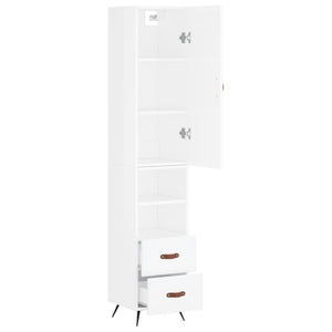 Credenza 34,5x34x180 cm in Legno Multistrato Bianco Lucido 3198891