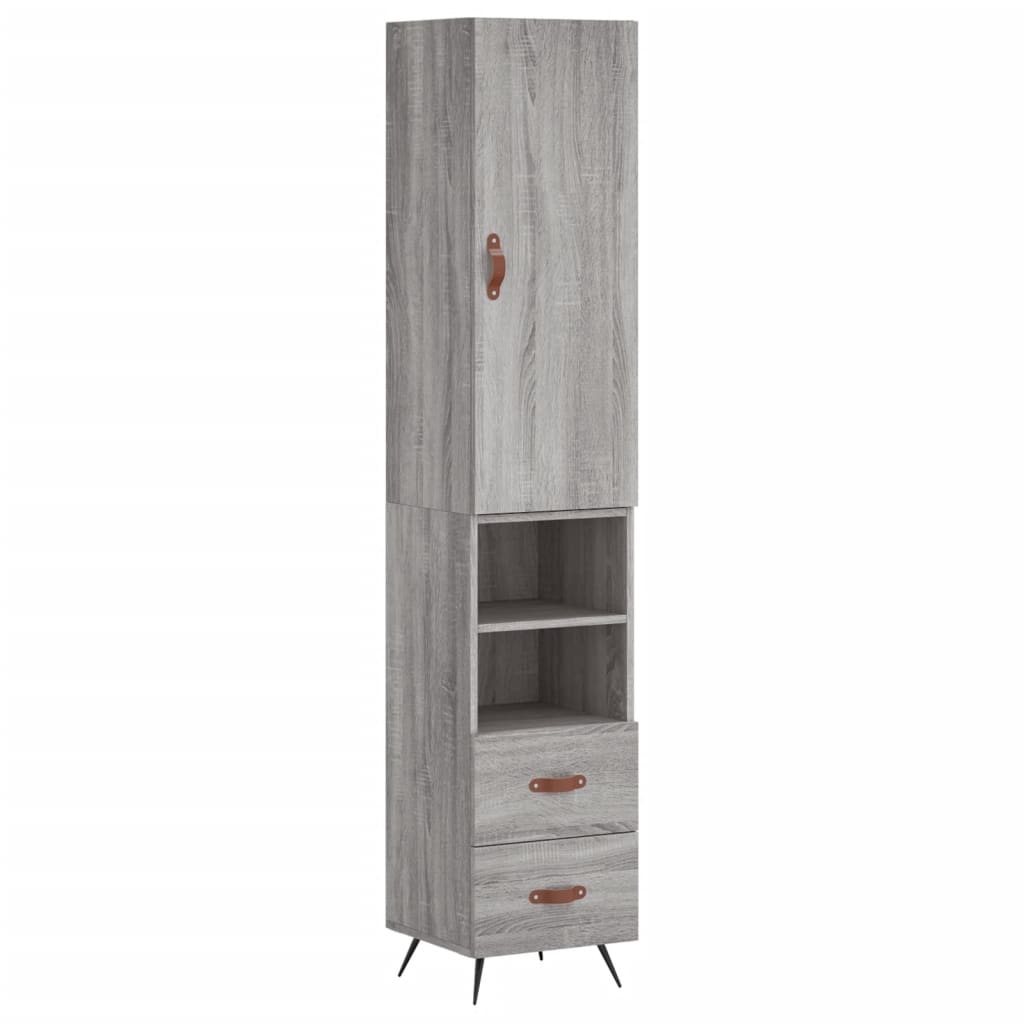 Credenza Grigio Sonoma 34,5x34x180 cm in Legno Multistratocod mxl 130521