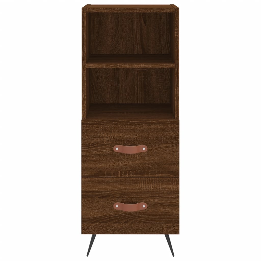 Credenza Rovere Marrone 34,5x34x180 cm in Legno Multistrato 3198896