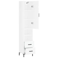 Credenza 34,5x34x180 cm in Legno Multistrato Bianco Lucido 3198915