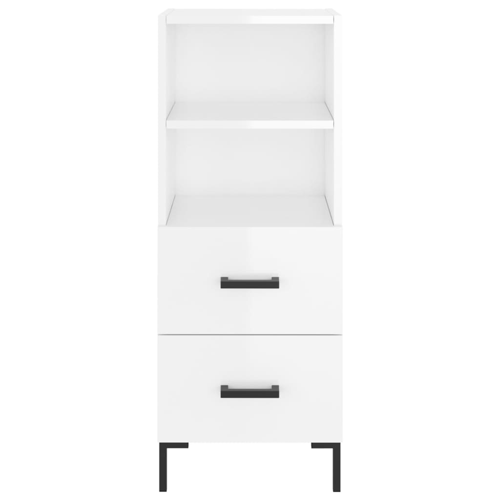 Credenza 34,5x34x180 cm in Legno Multistrato Bianco Lucido 3198915