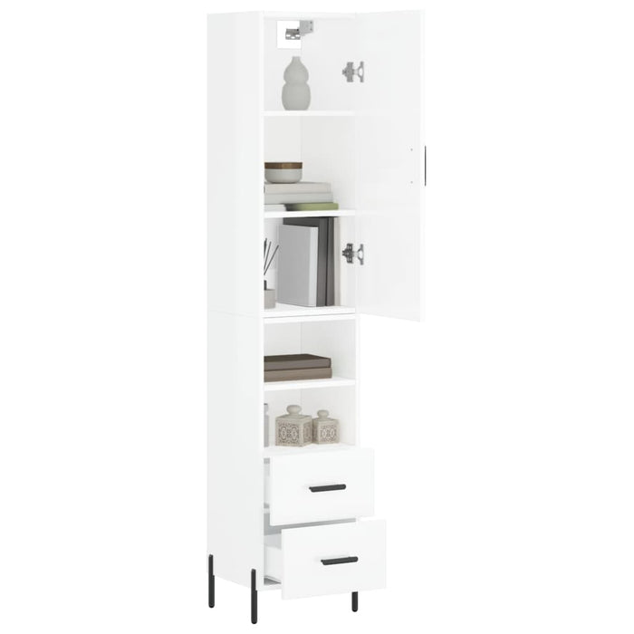 Credenza 34,5x34x180 cm in Legno Multistrato Bianco Lucido 3198923