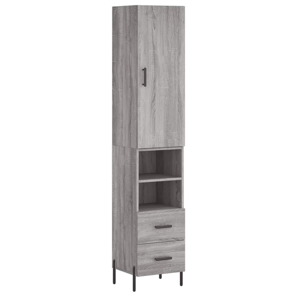 Credenza Grigio Sonoma 34,5x34x180 cm in Legno Multistrato 3198927