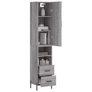 Credenza Grigio Sonoma 34,5x34x180 cm in Legno Multistrato 3198927