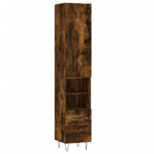 Credenza Rovere Fumo 34,5x34x180 cm in Legno Multistrato 3198950