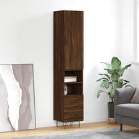 Credenza Rovere Marrone 34,5x34x180 cm in Legno Multistratocod mxl 131531