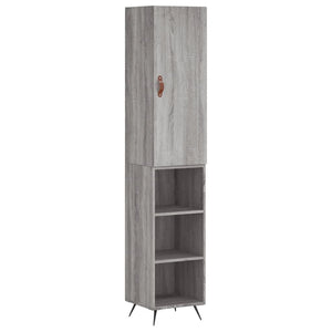 Credenza Grigio Sonoma 34,5x34x180 cm in Legno Multistrato 3198959