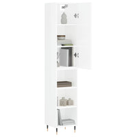 Credenza 34,5x34x180 cm in Legno Multistrato Bianco Lucido 3198963