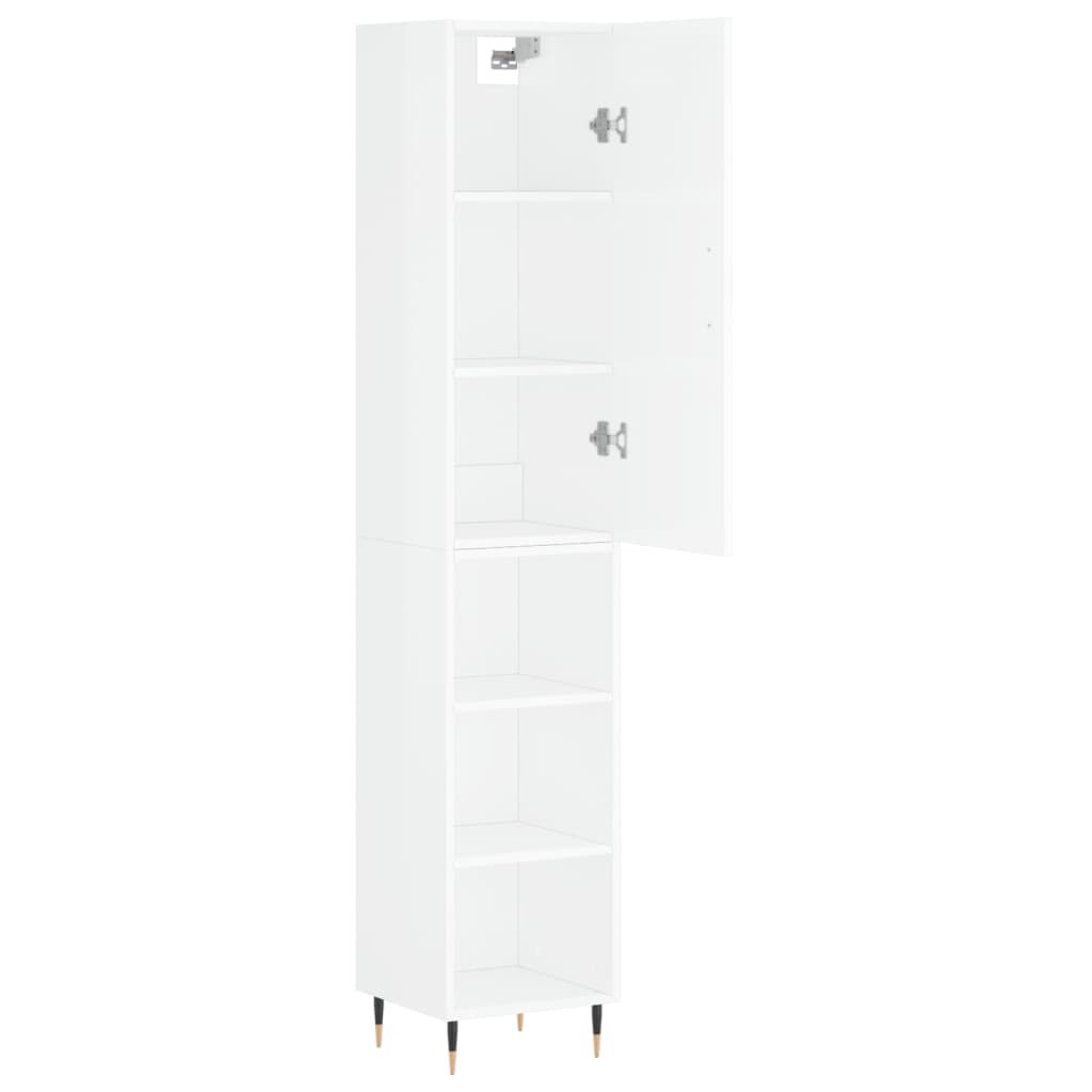 Credenza 34,5x34x180 cm in Legno Multistrato Bianco Lucido 3198963