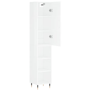 Credenza 34,5x34x180 cm in Legno Multistrato Bianco Lucido 3198963