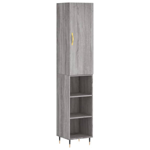 Credenza Grigio Sonoma 34,5x34x180 cm in Legno Multistratocod mxl 126080