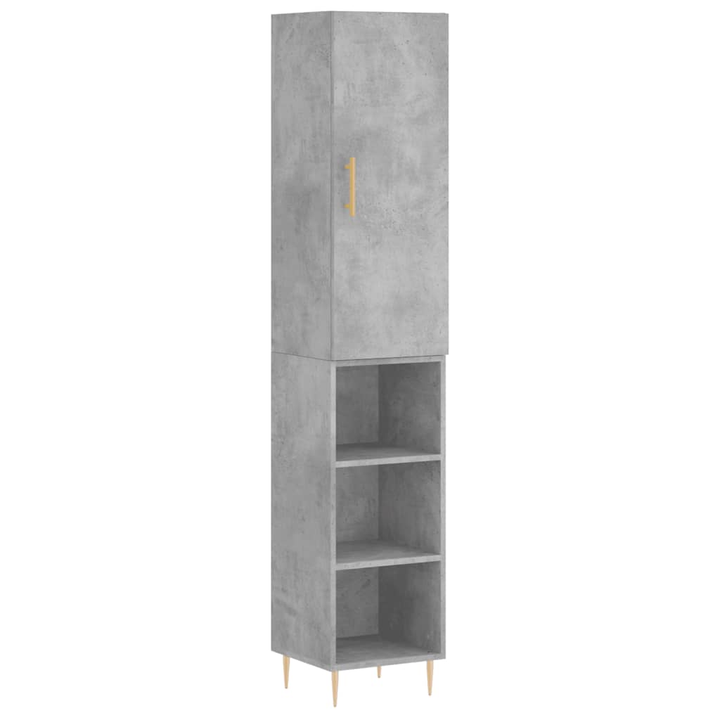 Credenza Grigio Cemento 34,5x34x180 cm in Legno Multistrato 3198973